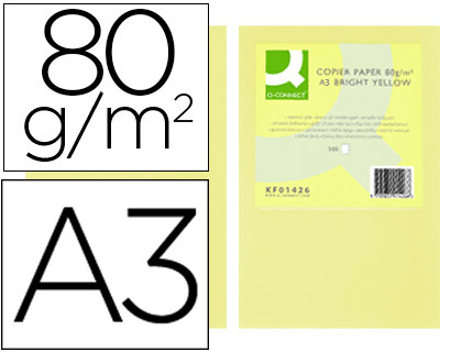 500h papel fotocopiadora Q-Connect A3 80g/m² color champagne